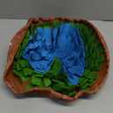 Vivifying Snuffle Mat for Dogs, Adjustable Treats Feeding Mat for Slow Eating and Keep Busy, Interactive Dog Puzzle Toys Encourages Natural Foraging Skills and Smell Training (Blue Green)