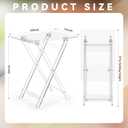 Namalu Acrylic Foldable TV Dinner Table Clear Small Folding Tray Space Saving for Eating Snack Coffee Bed Desk Living Room Kitchen Furniture Easy Assembly(No Edge,24 * 20 * 14 Inches,Transparent)