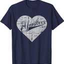 Vintage Heart Yankees I Love Yankees First Name Personalized T-Shirt, M