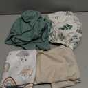 4 Pack Bassinet Sheets Compatible with 20" x 35" Airclub, Larex 3 in 1, BabyBond, HARPPA and Jimglo 3 in 1 Baby Bassinet, Soft and Skin-Friendly, Mint Green and Color Rainbow