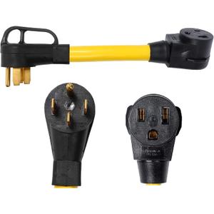 ONETAK NEMA 14-50P to 6-50R ETL Listed 240V 50 Amp 4 Prong Male Plug to 3 Prong Female Outlet Receptacle Generator Welder Dryer EV Charger Power Cord Adapter