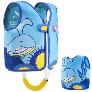 Pottwal Swim Vest for Kids - Swim Jacket for 3-6 Years (40-66LBS) - Buoyancy Aid Made of Neoprene & EPE - with Adjustable Crotch Strap, Large