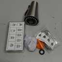 Mbillion Universal Brushed Nickel Kitchen Faucet Sprayer Head Replacement, 3 Function ABS Sink Faucet Head, Pull-Down Nozzle with 14 Adapters, Compatible with Moen,Delta,Kohler,WEWE American Standard