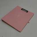 3 Ring Binder, 2 Inch Linen Binders Organizer for Letter Size (8.5" x 11") Paper with 5-Tabs Pockets Dividers, BVSSX Leather Three Ring Binders with Clipboard, Plastic Folder, Pen Loop - Pink Tulips