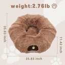 KMFurnila Cat Tunnels for Indoor Cats, Donut Tunnel Toys for Cats, Coffee