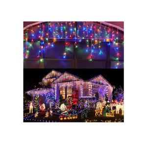 Led Christmas Lights Outdoor Christmas Decorations Hanging Light 400LED 8 Modes 75 Drops, Waterproof Outdoor Indoor Fairy Christmas Lights for Party, Holiday, Wedding, Eaves Decorations (Multicolor)
