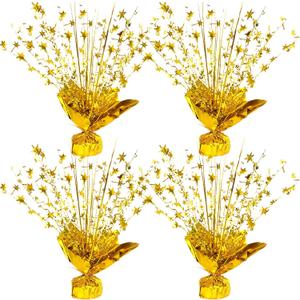 ALISSAR Glitter Gold Star Centerpieces-Table Decorations for Home Decor Birthday Wedding Anniversary Decor (4, Gold)