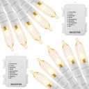 MAGOTAN Battery Operated Christmas Lights - 16ft 50 LED String Lights with Timer, Waterproof, Warm White, 2 Pack for Indoor/Outdoor Wedding Party, Home, Garden