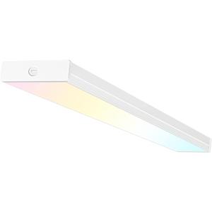 hykolity 4FT LED Wraparound Light with 3 Wattages/3 Lumens/3 CCT Selectable, 55W/65W/75W, 5500lm/6500lm/7500lm, 3000K/4000K/5000K 4 Foot LED Wrap Light Fixture, Flush Mount Office Ceiling Light, ETL