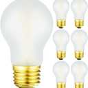 Frosted E26 Edison Bulb A15 Light Bulb 6W Equal 60 watt Light Bulb Dimmable AC120V Warm 2700K E26 Led Bulb for Pendant,Chandeliers,Vanity,Wall sconces Edison Light Bulbs 60 Watt 600lm 6Pack