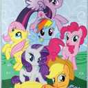 Hasbro's My Little Pony "Join The Herd" Micro Raschel Throw Blanket, 46" x 60", Multi Color