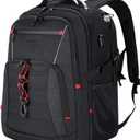 KROSER Travel Laptop Backpack 18.4 inch XXXL Computer Backpack Stylish College Backpack with RFID Pockets USB Charging Port REFLECTIVE STRIPS Water-Repellent Daypack for Business/Men