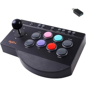 PXN Arcade Fight Stick Joystick for PC Switch Nintendo,Xbox Series X|S, PC,PS4,PS3,Xbox One,Android TV Box,Windows,with USB Port,Turbo & Macro Functions Arcade Controllers