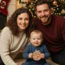 Heart's Sign Babys First Christmas Ornament 2025 | My First Christmas 2025 | Our First Xmas as Family of Three Ornament