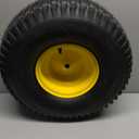 MAXROLLORS (2 Pack) 20x8.00-8 Lawn Mowe Tire and Wheel Tubeless, 3.5" Offset Hub, 3/4" Borehole, 3/16" Keyway, 4-Ply, Replacement 20x8-8nhs Rear Tire and Wheel Assemblies