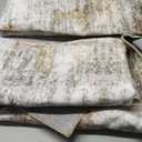 Washable Runner Rugs for Bedroom - 2x6 Runner Rug Non Slip, Ultra-Thin Entryway Runner, Soft Abstract Kitchen Runner for Hallway, Laundry, Bathroom, Indoor Door Mat(2'x6', Grey/Rust)