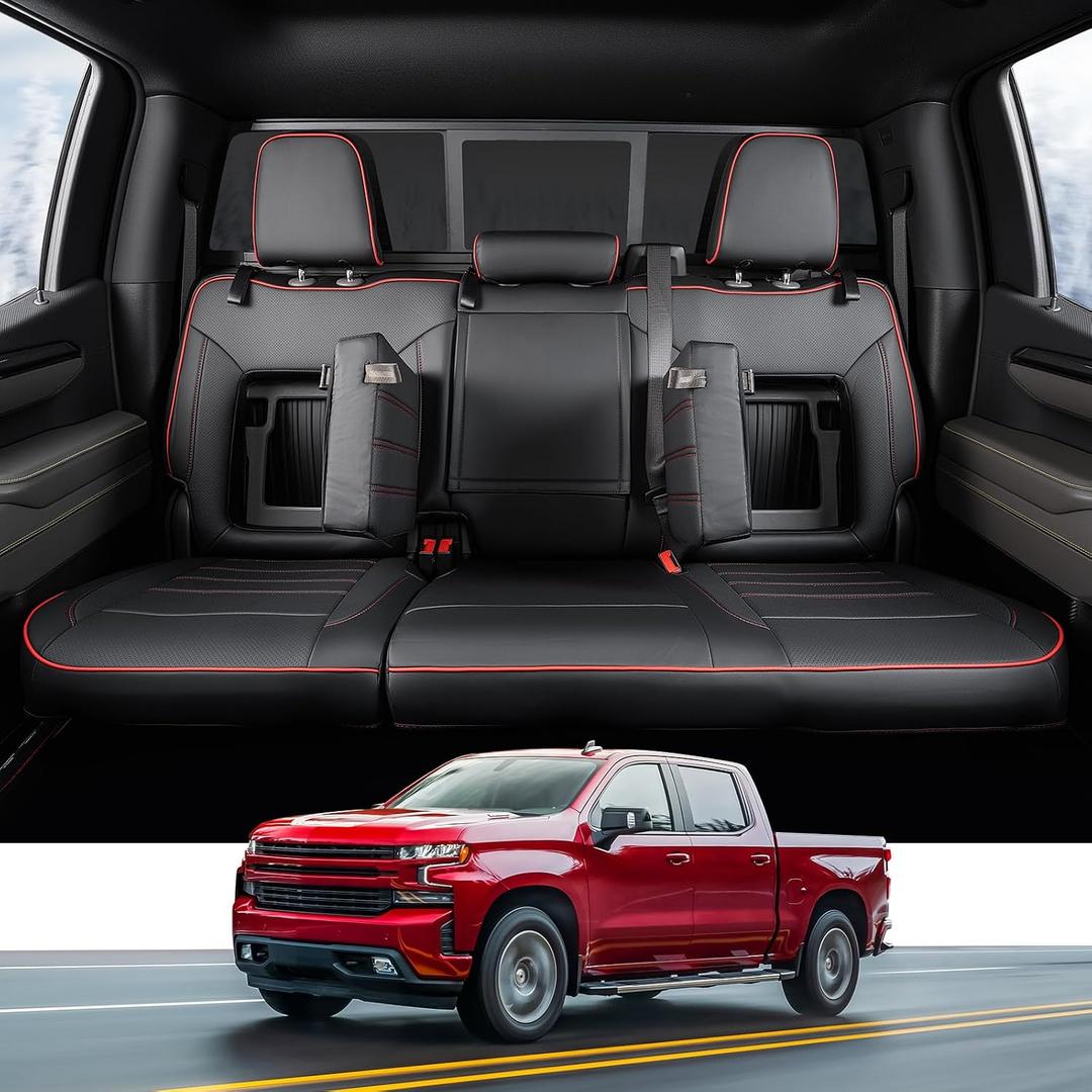 for Chevy Silverado GMC Sierra Seat Covers: 2019-2026 Crew Cab