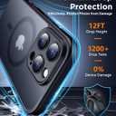 SPIDERCASE Magnetic for iPhone 16 Pro Max Case, Translucent Matte with 2PCS Tempered Glass Screen Protector [Upgraded Full Camera Protection] Anti-Scratch Slim Phone Case Slim Phone Case,Black