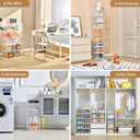 Storage Bins with Lids 6 Pack Clear Stackable Plastic Closet Organizers Containers w/Magnetic Door Box for Wardrobe Bedroom Office Dorm