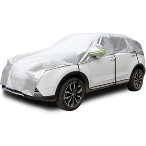 Half Car Cover All Weather Car Body Cover Sunshade Cover Snow Cover Waterproof Snowproof Universal 210D Oxford Fabric (Fit SUV Length 174'' to 189'')