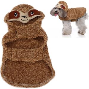 Halloween Pet Hoodie Costume, Pet Halloween Suit Sloth Style Dog Halloween Costume Cat Halloween Costume Fancy Dress for Dogs and Cats