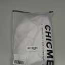 CHICME Women's V-Neck Half Sleeve Ruched Jumpsuit Casual Flowy Wide Leg Pants One Piece Jumpsuit Small, White