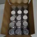 2 Ounce Clear Plastic Mason Jars With Screw On Lid, Reusable Empty Jars for Food Storage, Round BPA Free Containers for Sealing, Dry Food, Snacks, Candies, Breakage-proof (Silver, 30 Pack)