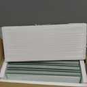 Glass Tiles for Backsplash, Glass Subway Tile 4x12 Inch for Kitchen Bathroom Shower Wall Ice Age (12 Pcs, 4 sq.ft)