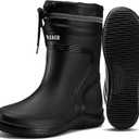 Rain Boots for Men Waterproof Mens Mid-Calf with PVC Rubber Boots Mens Mud Boots, Garden Boots Comfort Lightweight Gardening Fishing Shoes for Yard Farm Outdoor Work, 47
