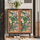 Amiya Stained Glass Window Film,Rainbow Window Privacy Film,Non-Adhesive Reusable Decorative for Home,Room,Door 23.6x78.7Inch,Floral, 23.6 X157.5 inches