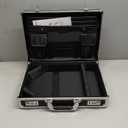 Vaultz Locking Briefcase - 18 x 14.25 x 5 Inch Combination Lock Hard Laptop Case w/Strap - Briefcases for Men and Women - Black