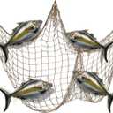 Silipull 5 Pcs Fish Balloons Decorative Fishing Net Set Tuna Foil Balloons for Fishing Birthday Party Decorations Inflatable Nautical Fish Theme Decorations Sea Animal Pirate Birthday Party Decor