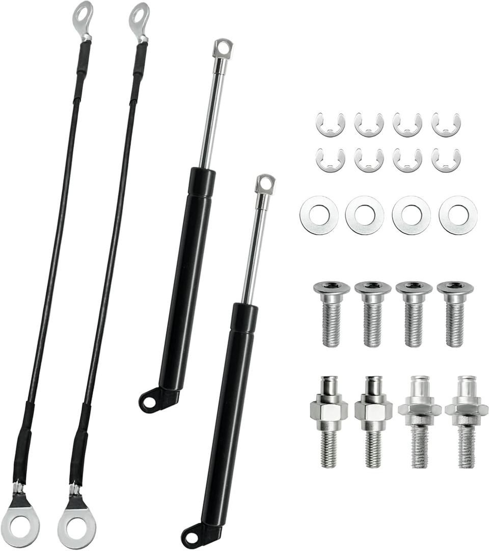2Pcs Tailgate Shock Lift Supports Rear Gas Dampers Springs Kit Compatible with 2024 2025 2026 Toyota Tacoma (No-Drill Bolt-on) with Mounting Hardware.