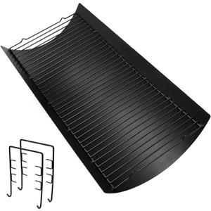 Hiorucet 27 Inches Grill Ash Pan Drip Pan for Chargriller 2121, 2828, 1224, 2929, 2222, 2727, 1324, E1224 200048 Charcoal Grill Tray, Charbroil 17302056 and Fire Grate Hanger Number 2230-03-003