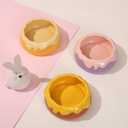Guinea Pig Food Bowl Hamster Ceramic Water Dish Anti-Spill & Prevent Tipping Rabbit Feeding Bowl for Guinea Pig, Syrian Hamster, Bunny, Rat, Chinchilla, Squirrel, Small Animal (Honey Orange)