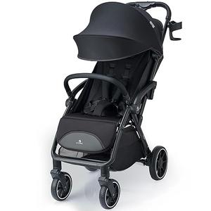 Compact Travel Stroller, Self-Folding Lightweight Stroller with Oversized Canopy, Adjustable Backrest, Newborn Pushchair for Toddler 0-36