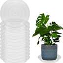 12 Pack 8 Inch Round Plant Saucers for Less 6.8 Inch Pot Indoors Outdoors Plant Trays for Pots Planter Saucer Plastic Plant Drip Tray Planter Water Tray for Potted Plants (Clear, 8"(12pcs))