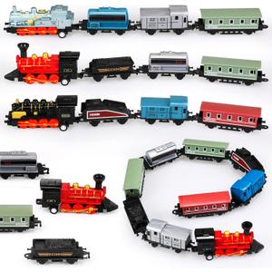 Hanaive 3 Sets Train Toys Mini Simulation Steam Toys Small Retro Steam Train Model Pull Back Set Diecast Locomotive Model Set for Boys and Girls Gifts Birthday Party Favor School Reward Gifts