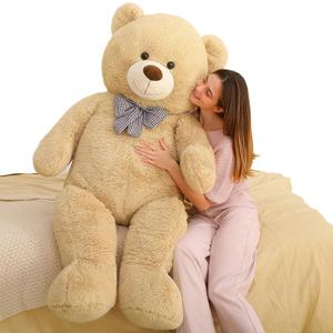 MaoGoLan Giant Teddy Bear Plush, Life Size Large Teddy Bear Stuffed Animal 5 Feet,Soft and Fluffy Big Teddy Bear Gift for Baby Shower,Christmas,Valentines (Brown)