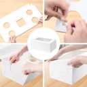 10 Packs Bento Cake and Cupcake Box 5 Holes Fit 4 Cupcakes and 1 Mini Cake Box with Clear Window and Stickers for Cake Cupcake Cookie or Valentine'Day MotherDay.(1+4/10pcs)