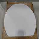 MinSha Round Toilet Seat Easy Clean Soft Close Replacement, 16.5in