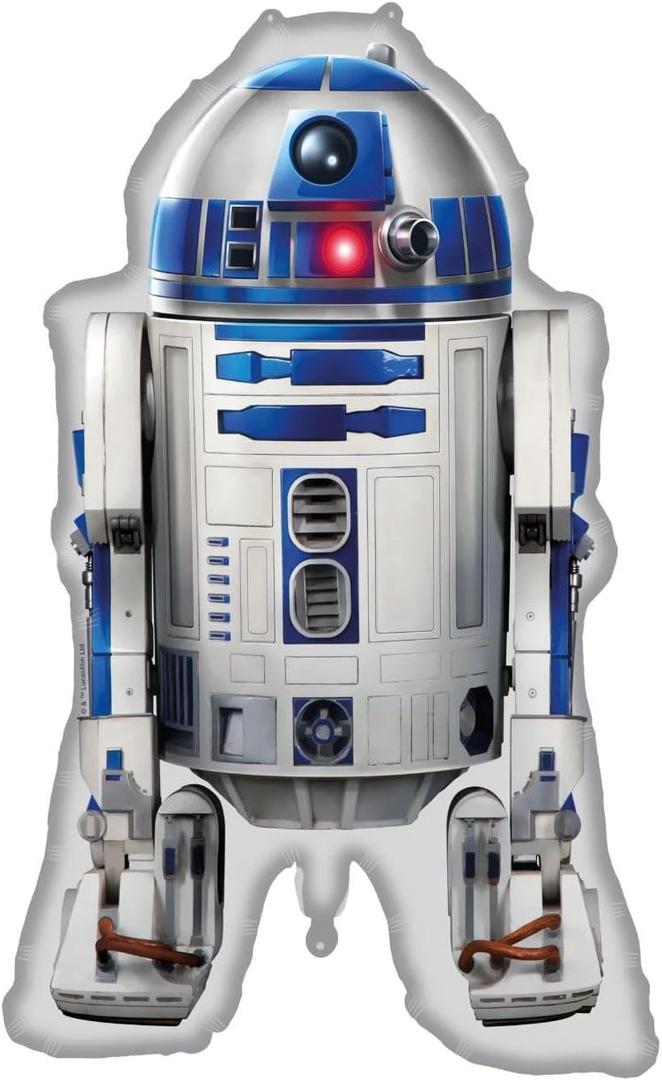 Procos - Supersized Foil Balloon Star Wars R2-D2, Balloon for Air Or Helium Filling, Gift, Decoration