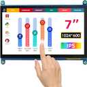 ELECROW 7 Inch 1024600 Touchscreen for Raspberry Pi: IPS Capacitive Touch Screen LCD Display, Mini Portable Monitor Compatible with Raspberry Pi 5/4/3, BB Black, Banana Pi, Windows 10/8/7 Driver Free