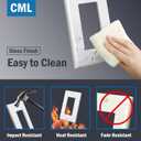 CML Mid-Size Decorator Wall Plates, 20 Pack Electrical Outlet Receptacle Covers, 1-Gang Switch Plates, Midway Size 3.18 x 5, Impact Resistant, Gloss Finish, White