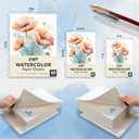 5 x XWT 120 Sheets Watercolor Paper Bulk, 5x7in 110lb/230gsm, Cold Pressed Acid Free Natural White Textured Water Color Painting Art Supplies, Drawing Gift for Professional Adult Artists