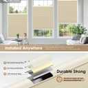 LazBlinds No Tools No Drill Cordless Cellular Shades, Blackout Light Blocking Honeycomb Shades for Home, Thermal Insulation Blinds for Windows, 34" W x 64" H, Beige