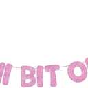 Fulmoon Pre Strung A Tini Bit Older Banner Glitter Martini Party Decorations Martini Bar Party Decorations Birthday Banner for Women (Pink)