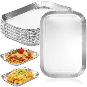 30 Pack Silver Paper Plates, Silver Plates Disposable 8.9" x 6.8", Rectangle Appetizer Plates Disposable for Cake, Dessert, Appetizers, Picnic, Wedding and Party
