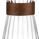 Glass Coffee Server 16oz, Glass Coffee Carafe with Heat-Resistant Wood Loop,Clear Coffee Decanter Coffee Server for Pour Over, Coffee Pot