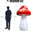 6 FT LED Inflatable Mushroom with Built‑in Fan – Outdoor Garden, Backyard, Stage, Pathway & Holiday Party Decor